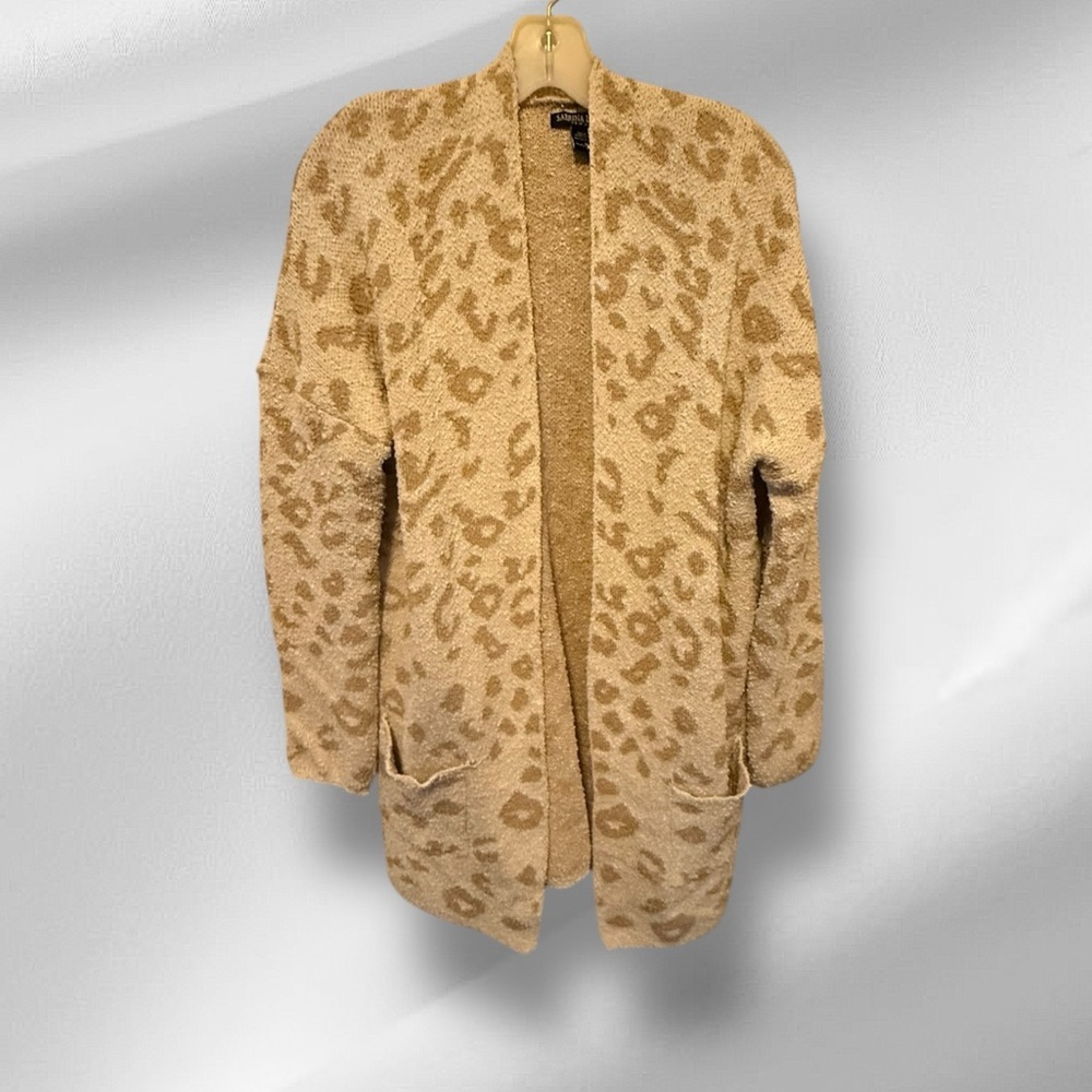 Sabrina Lauren Animal Print Cardigan Sweater‎